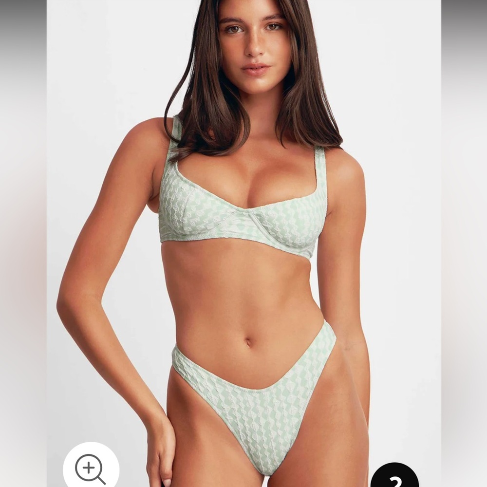 Blackbough Elena Bikini swimsuit set in Peppermint Jacquard